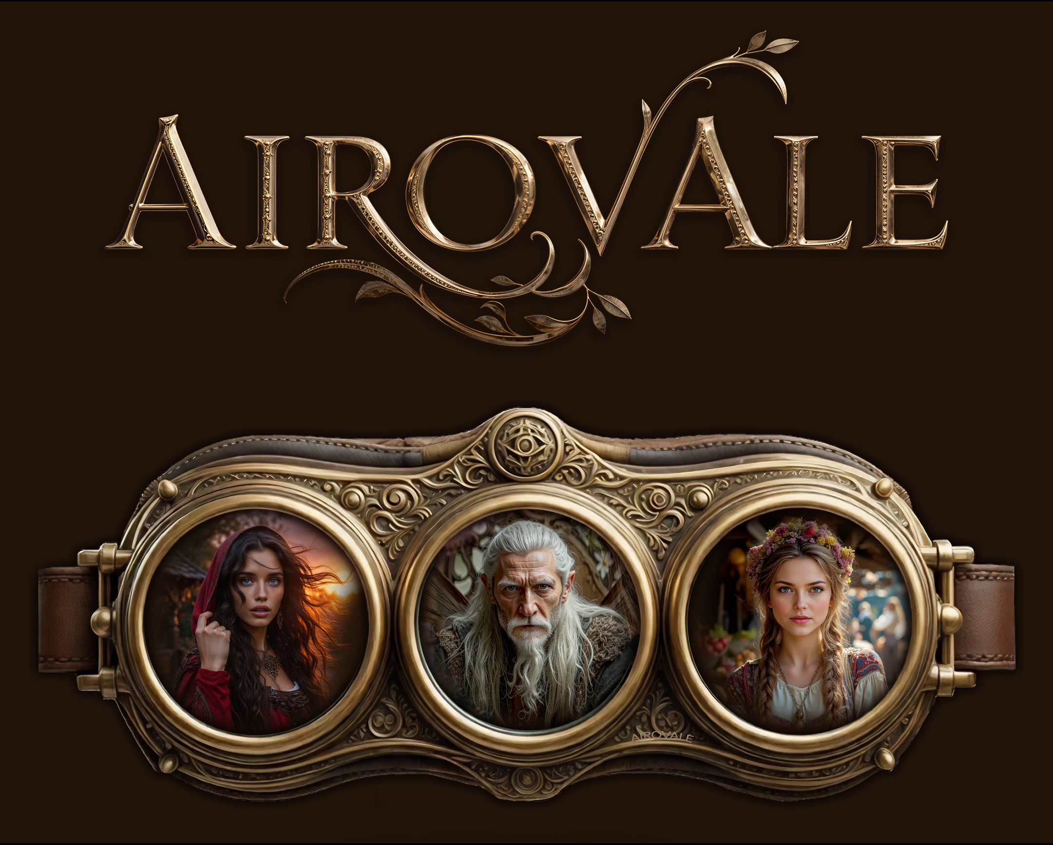 The Airovale Chrono-Viewer — steampunk goggles time portal interface for the Airovale fantasy series