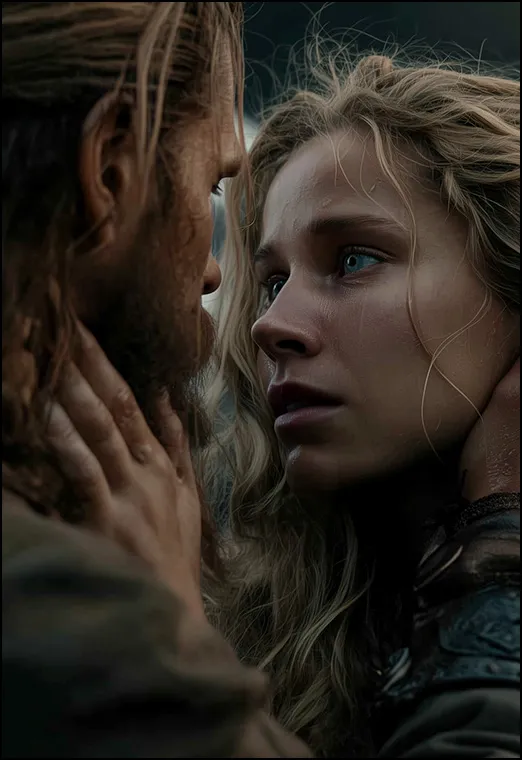 Kael and Mira — first mate hero and his wife; sacrifice and reunion