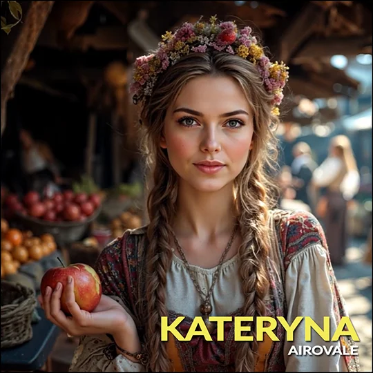 Kateryna — farmer's daughter who sets story in motion in Airovale steampunk fantasy