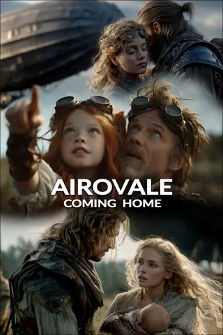 Steampunk airship captain heartfelt reunion scene