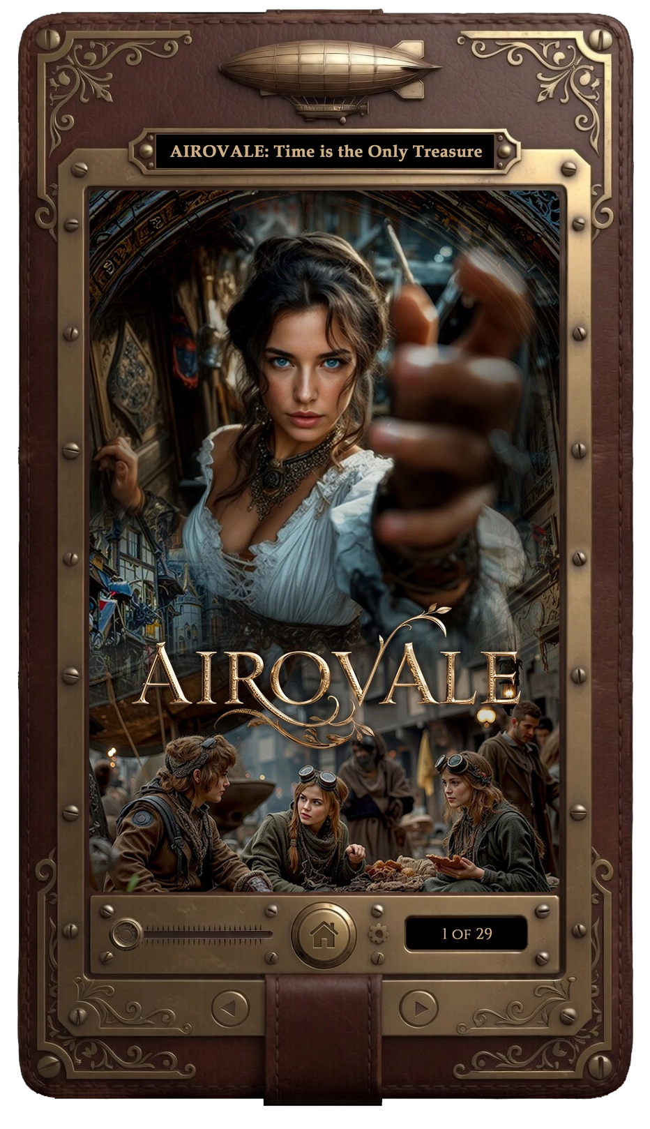 Airovale steampunk fantasy audiobook chapter player