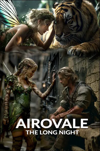 Dramatic night escape with fae creatures - dark fantasy mobile wallpaper